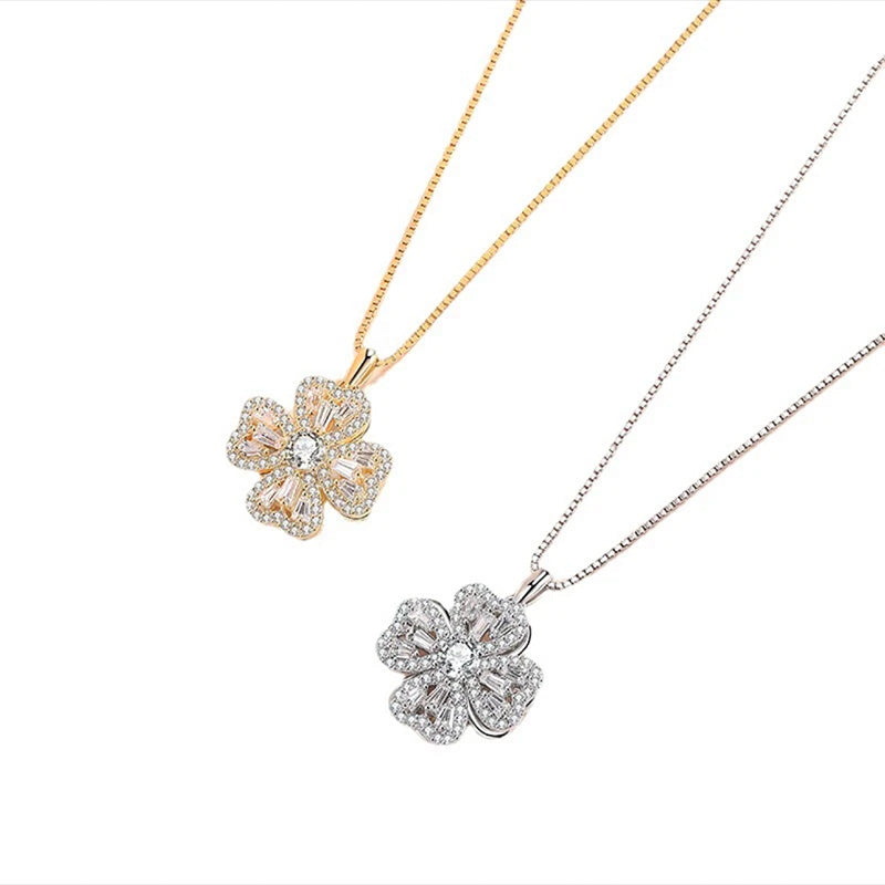🔥【Star style】CZTICLE™Lucky Clover Gold Titanium Energy Magnetic Therapy Necklace（Limited Time Discount 🔥 Last Day）